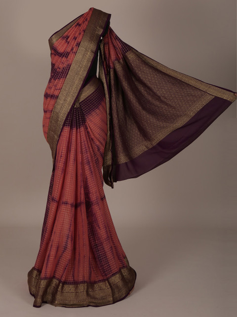 

Pothys Orange Printed Pure Chiffon Saree