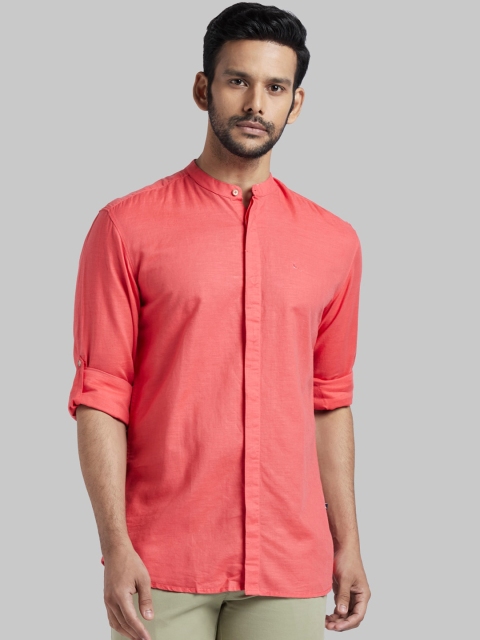 

Parx Men Coral Slim Fit Solid Casual Shirt