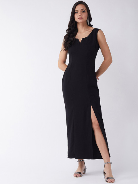 

MAGRE Women Black Solid Maxi Dress