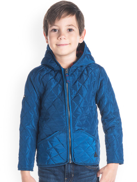 

Cherry Crumble Boys Teal Green Solid Quilted Jacket