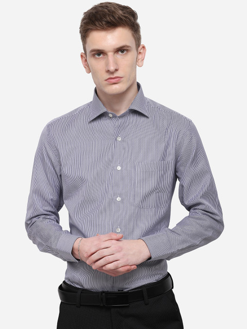 

JADE BLUE Men Blue Slim Fit Striped Casual Shirt