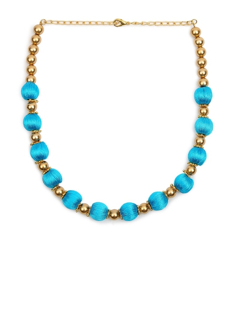 

AKSHARA Blue & Gold-Toned Handcrafted Choker Necklace