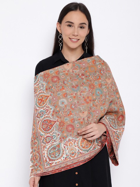 

Pashmoda Women Beige Woven Design Shawl