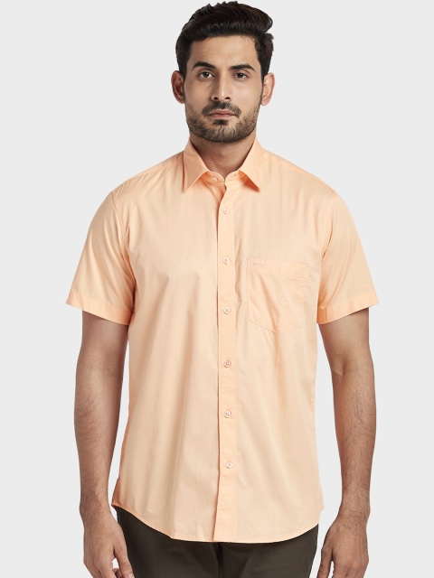 

ColorPlus Men Orange Tailored Fit Solid Casual Shirt