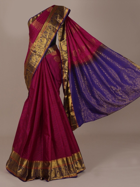 

Pothys Magenta Printed Pure Silk Saree