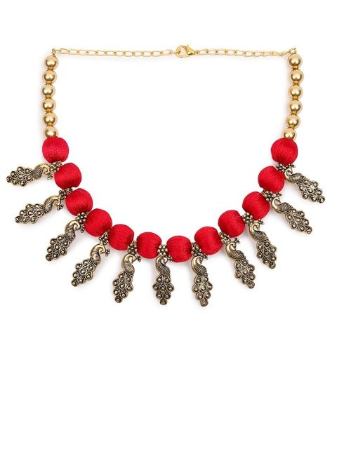 

AKSHARA Women Red Handcrafted Choker Necklace
