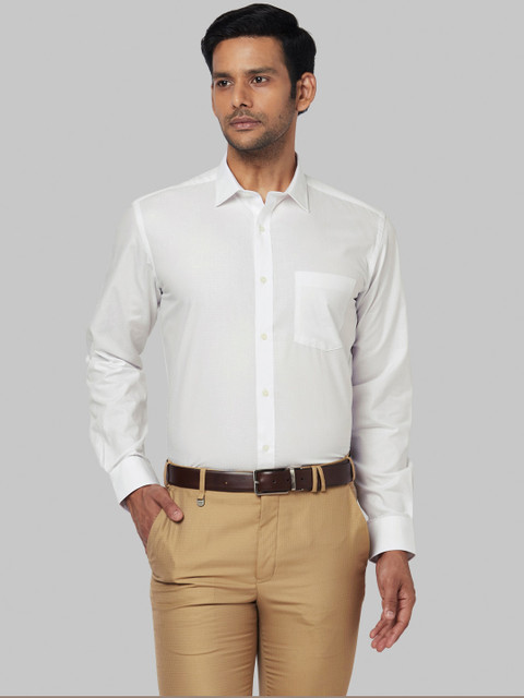 

Park Avenue Men White Regular Fit Solid Formal Shirt