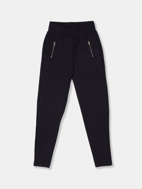 

Cherokee Girls Navy Blue Solid Treggings