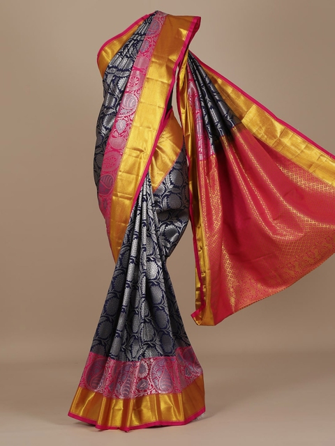 

Pothys Blue Woven Design Art Silk Saree