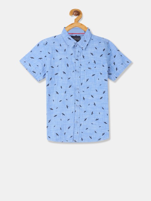 

Cherokee Boys Blue Regular Fit Printed Casual Shirt
