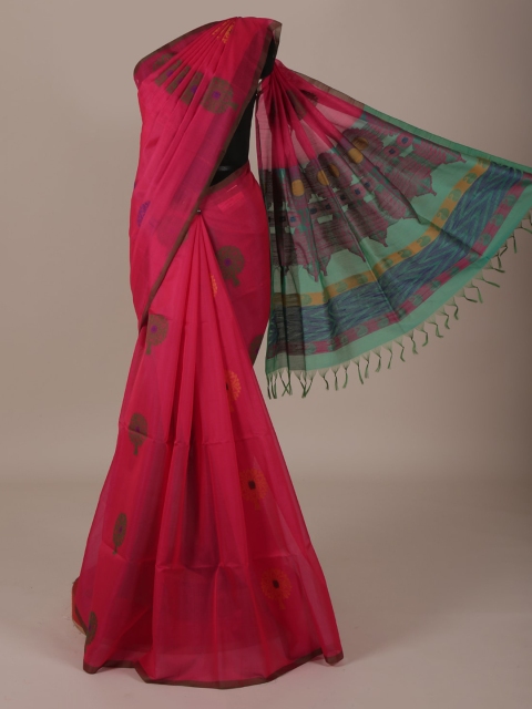

Pothys Pink Woven Design Silk Cotton Saree