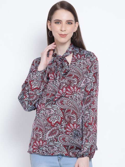 

Oxolloxo Women Maroon Printed Top