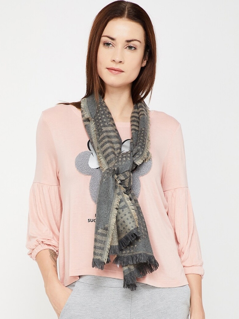 

Ginger by Lifestyle Women Grey Printed Stole