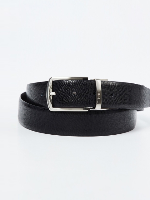 

CODE by Lifestyle Men Black Solid Leather Belt