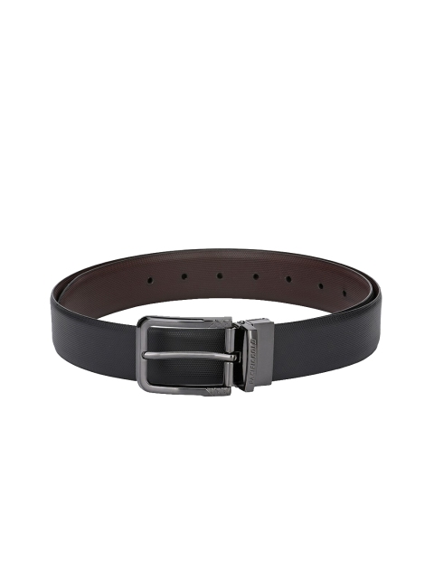

Pacific Gold Men Black & Brown Solid Reversible Leather Belt