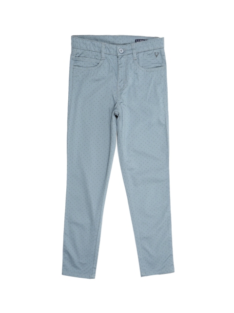 

Allen Solly Junior Boys Blue Slim Fit Printed Regular Trousers
