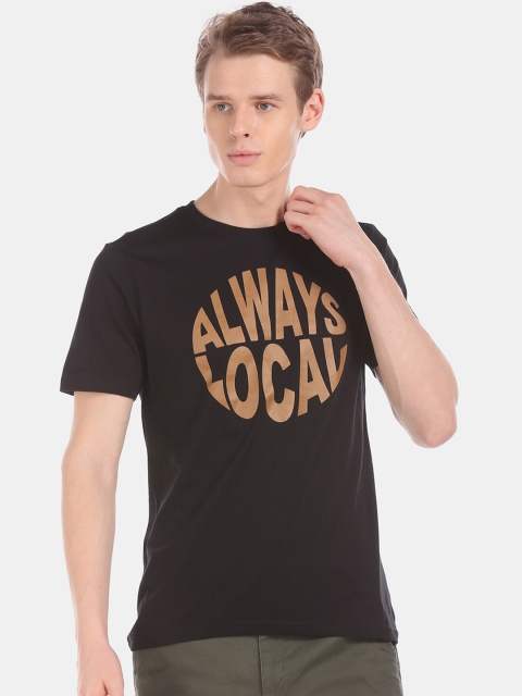 

Colt Men Black Printed Round Neck T-shirt