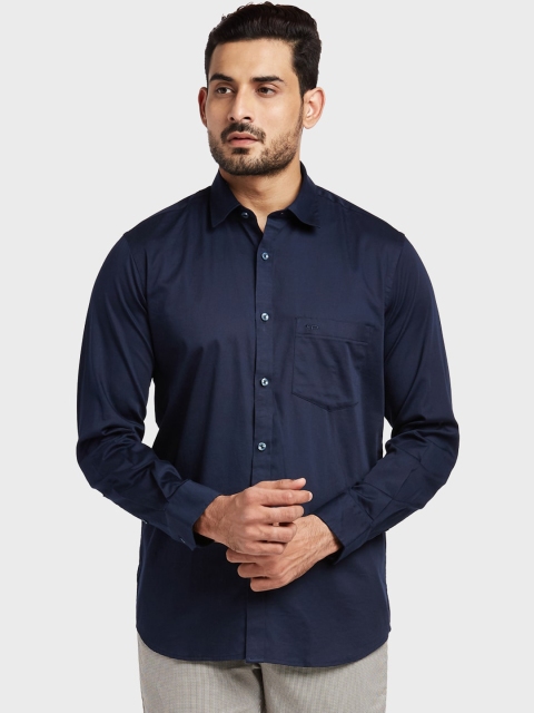 

ColorPlus Men Blue Tailored Fit Solid Casual Shirt