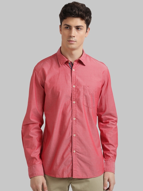 

Parx Men Red Slim Fit Solid Casual Shirt