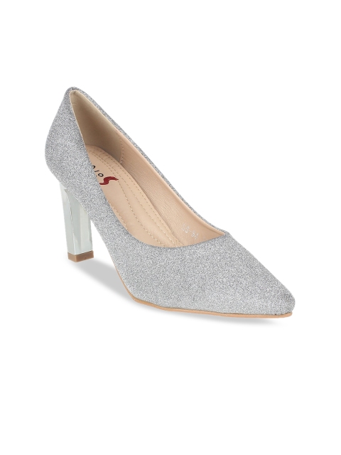 

STEPpings Women Grey Embellished Block Heels