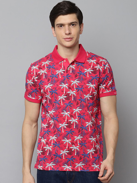 

GANT Men Red Printed Polo Collar T-shirt