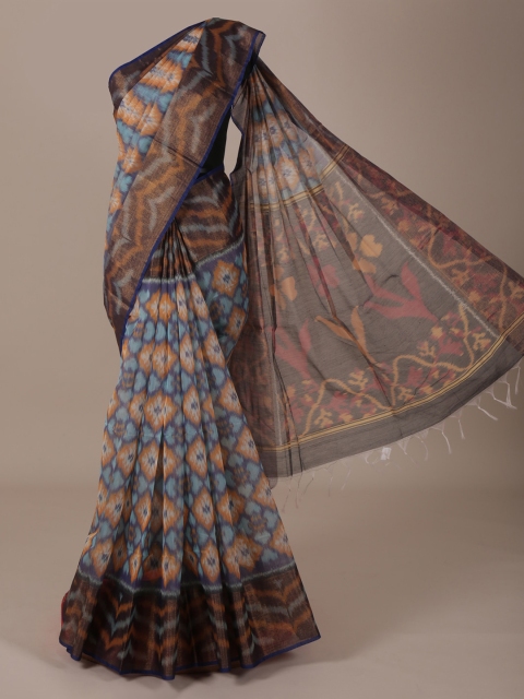

Pothys Blue Woven Design Silk Cotton Saree