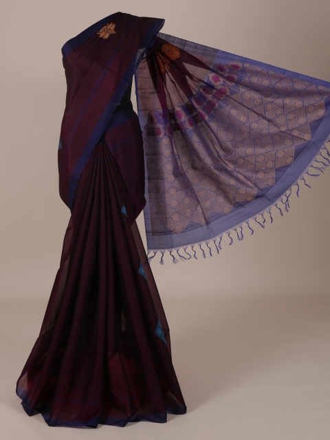 

Pothys Brown Printed Silk Cotton Saree