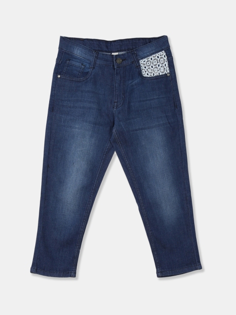 

Cherokee Girls Blue Solid Regular Fit Capris