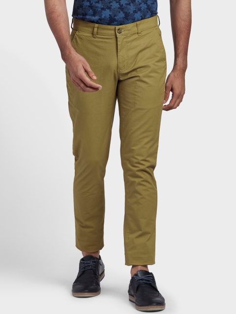 

ColorPlus Men Khaki Regular Fit Solid Regular Trousers