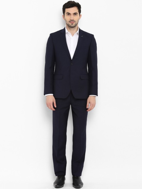 

Raymond Men Navy Blue Solid Regular Fit Single-Breasted 2 Piece Formal Suit