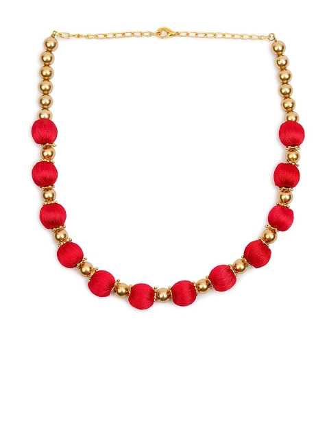 

AKSHARA Red Handcrafted Choker Necklace