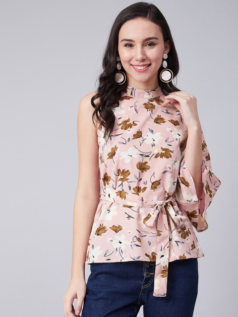 

Marie Claire Women Pink Printed A-Line Top