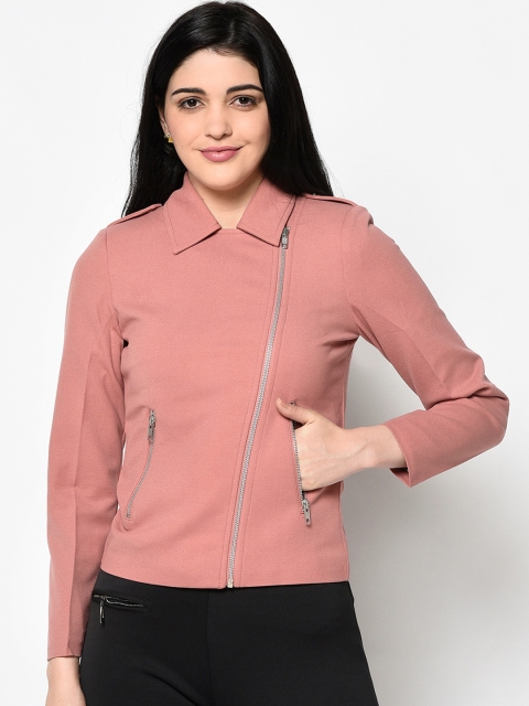 

Trufit Women Pink Solid Tailored Jacket