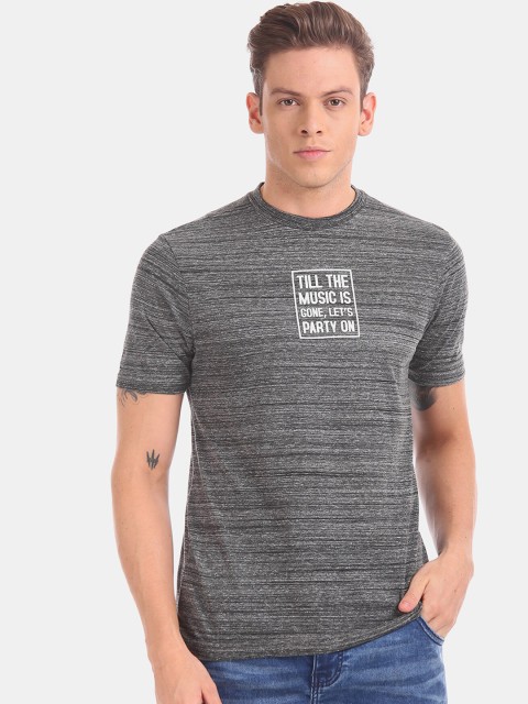 

Colt Men Grey Printed Round Neck T-shirt