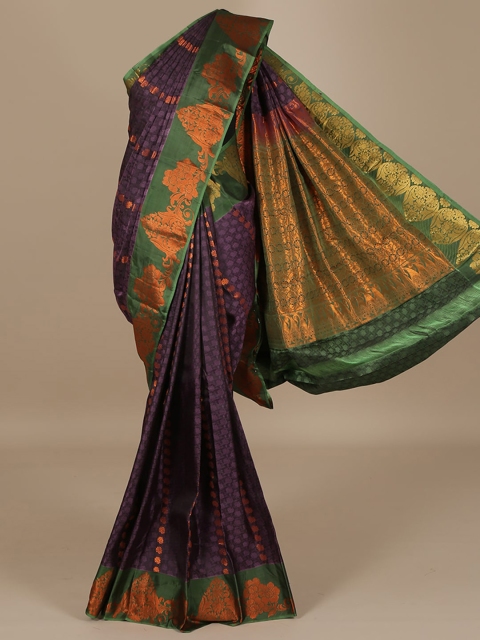 

Pothys Purple Woven Design Silk Blend Saree