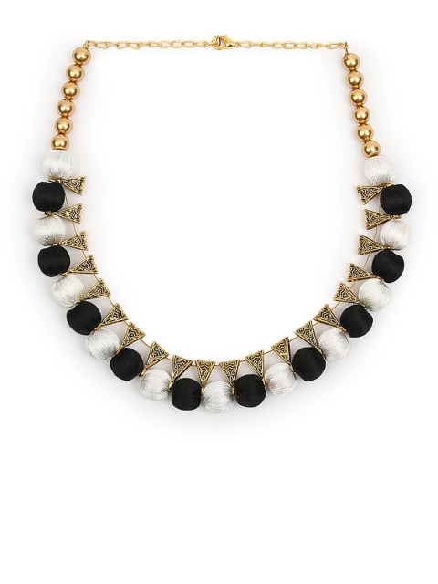 

AKSHARA Women Black Handcrafted Choker Necklace