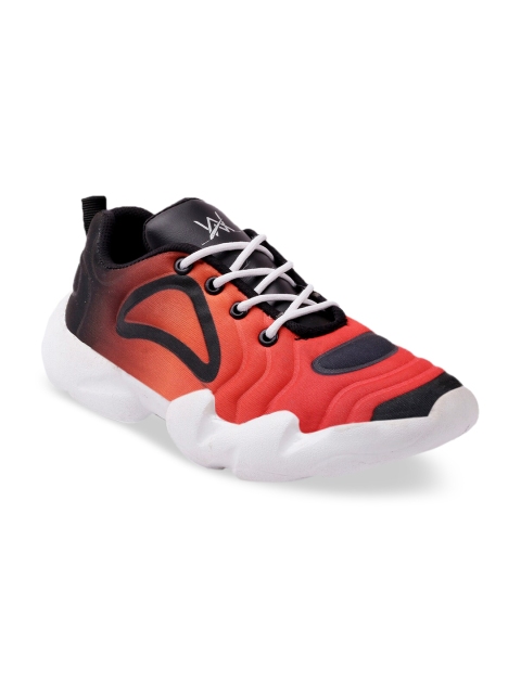 

Woakers Men Orange & Black Ombre Running Shoes