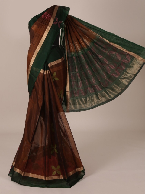 

Pothys Brown Solid Silk Cotton Saree