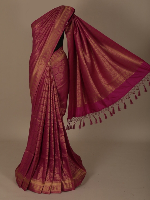 

Pothys Magenta Woven Design Art Silk Saree