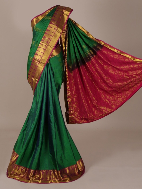 

Pothys Green Woven Design Pure Silk Saree