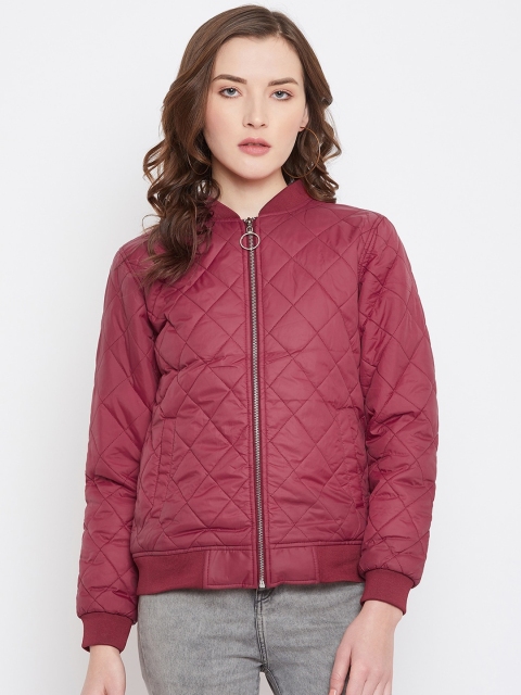 

Austin wood Women Red Solid Lightweight Quilted Jacket