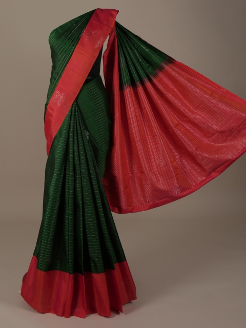 

Pothys Green & Pink Pure Silk Woven Design Saree