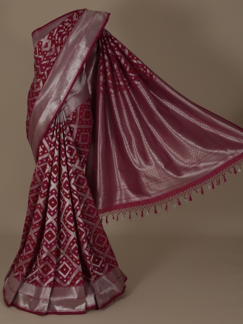 

Pothys Magenta Woven Design Jute Silk Saree