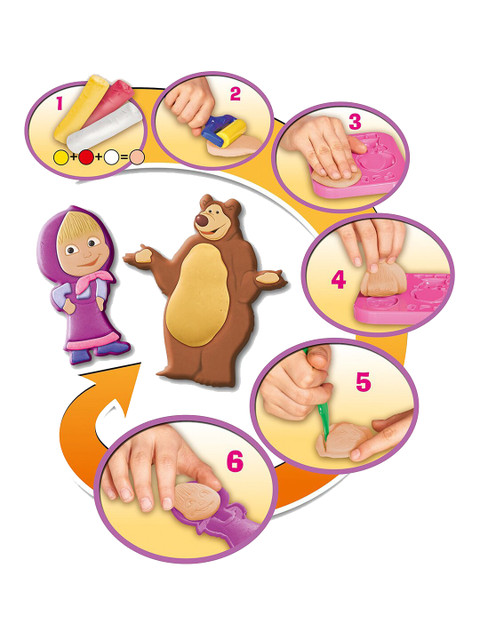 

Masha and The Bear Unisex Kids Multicoloured Play Dough Set, Multi