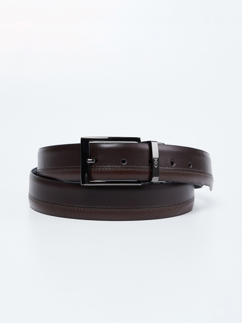 

CODE by Lifestyle Men Black & Brown Textured Reversible Leather Belt