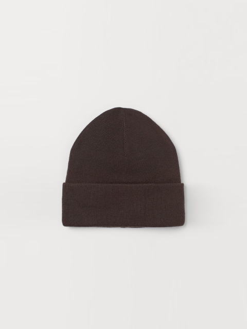 

H&M Men Brown Solid Knitted Hat