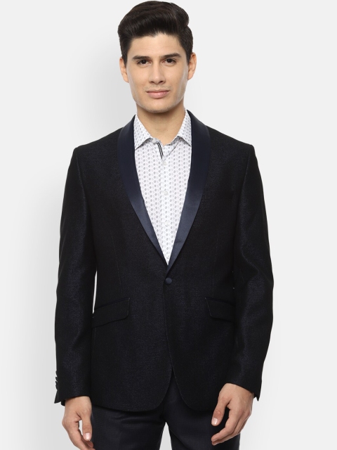 

Van Heusen Men Navy Blue Solid Blazers