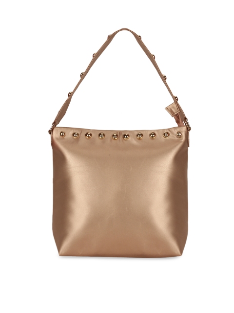 

Berrypeckers Gold-Toned Embellished Hobo Bag
