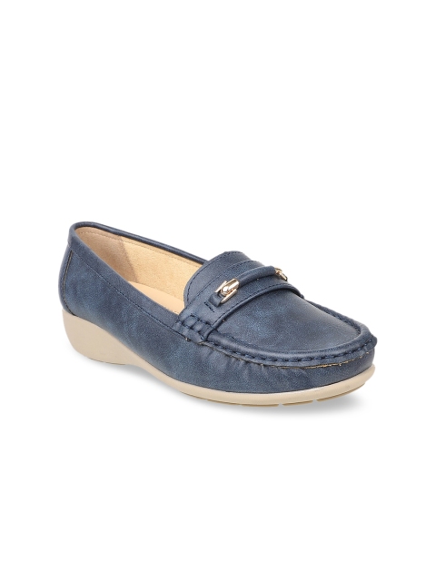 

Flat n Heels Women Blue Solid Wedge Sandals