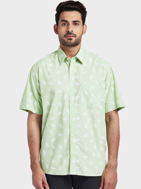 

ColorPlus Men Green Regular Fit Printed Casual Shirt